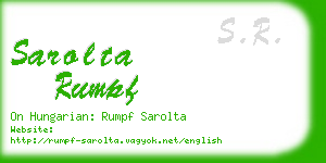 sarolta rumpf business card